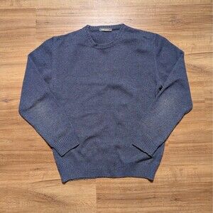 Emile Lafaurie Wool Crewneck Pullover Sweater Mens XXL Blue Made in Italy